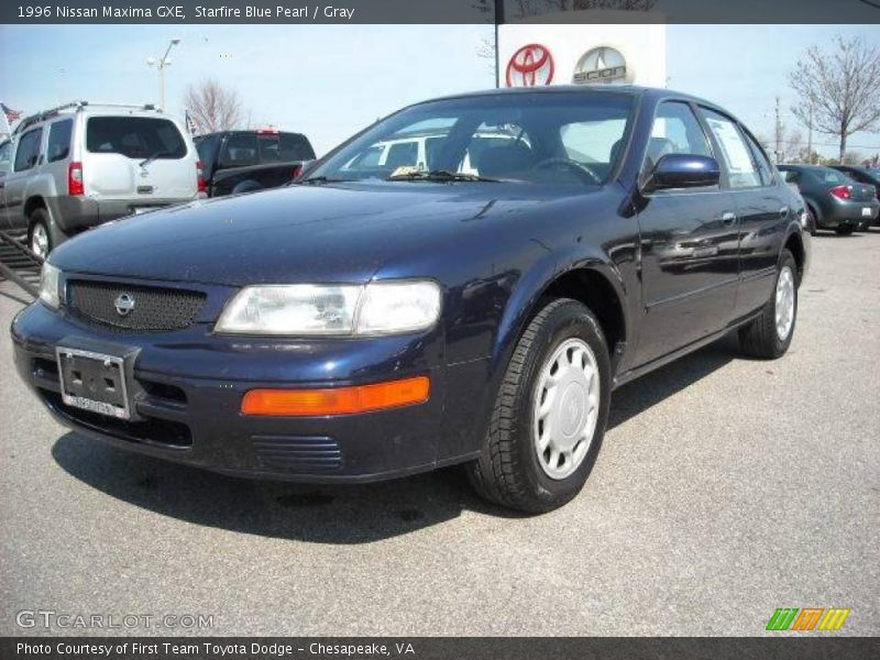 Starfire Blue Pearl / Gray 1996 Nissan Maxima GXE