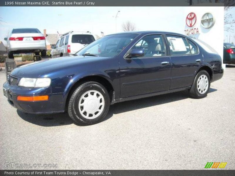 Starfire Blue Pearl / Gray 1996 Nissan Maxima GXE