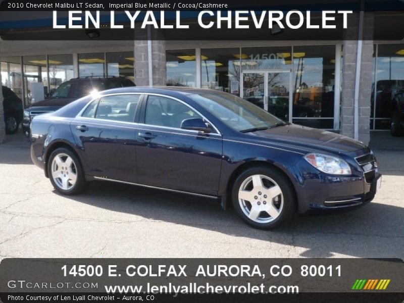 Imperial Blue Metallic / Cocoa/Cashmere 2010 Chevrolet Malibu LT Sedan