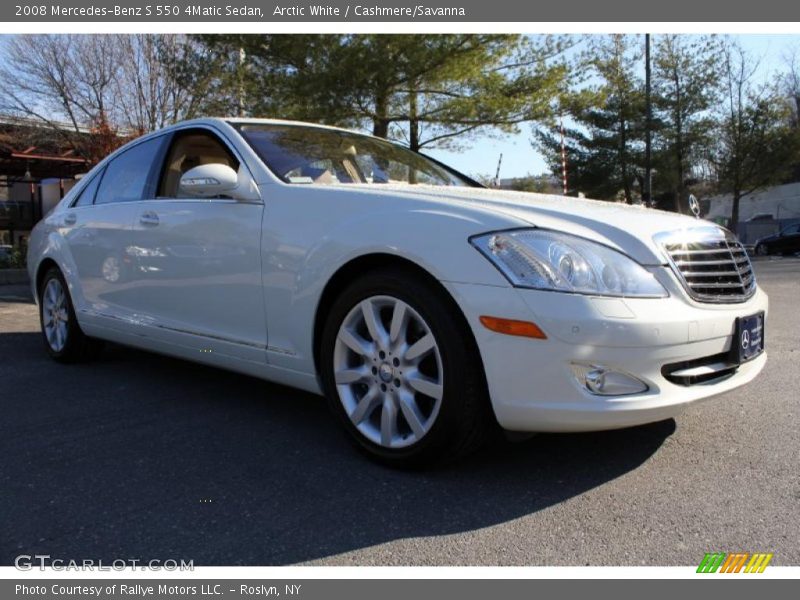 Arctic White / Cashmere/Savanna 2008 Mercedes-Benz S 550 4Matic Sedan