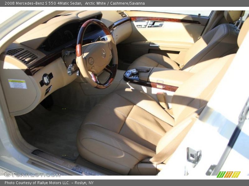 Arctic White / Cashmere/Savanna 2008 Mercedes-Benz S 550 4Matic Sedan