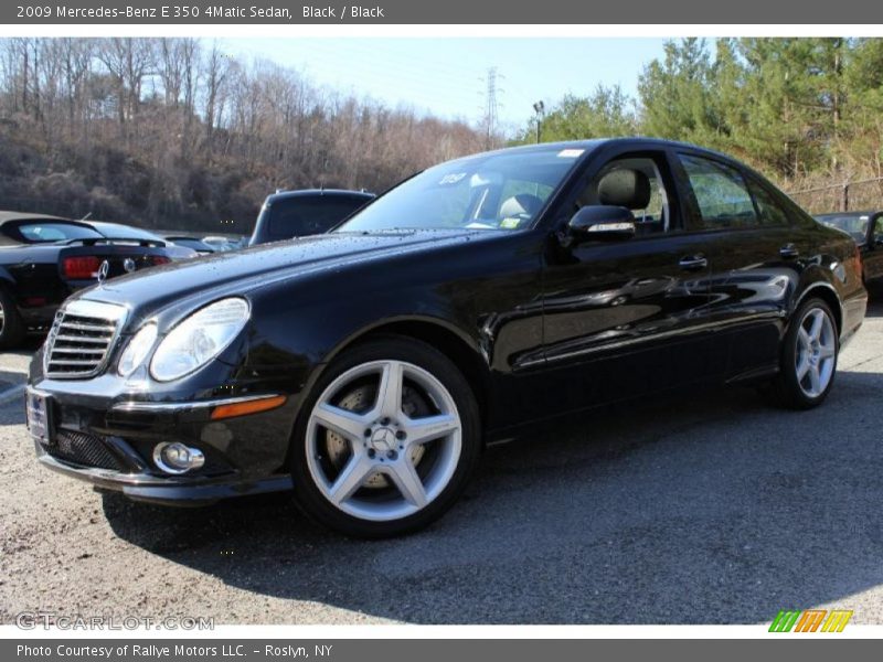 Black / Black 2009 Mercedes-Benz E 350 4Matic Sedan