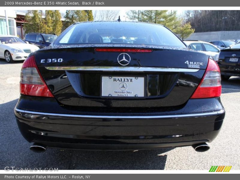Black / Black 2009 Mercedes-Benz E 350 4Matic Sedan