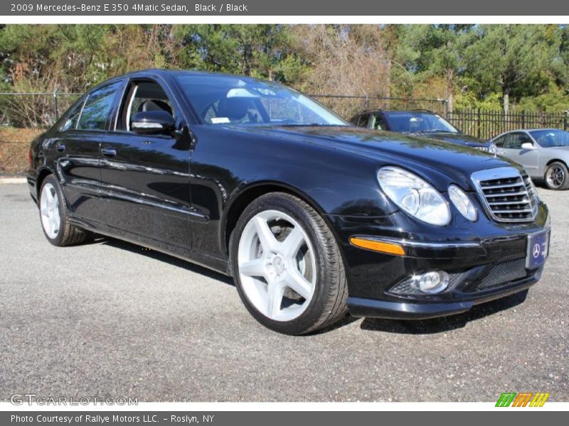 Black / Black 2009 Mercedes-Benz E 350 4Matic Sedan