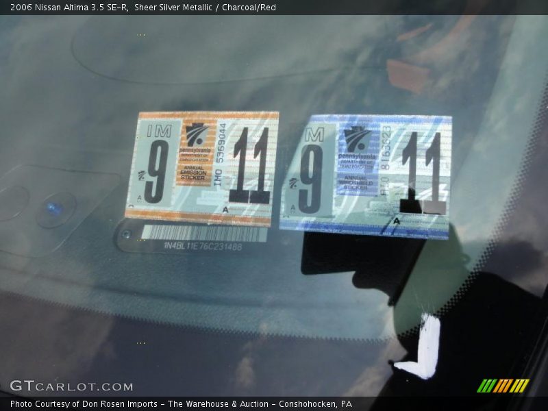 Sheer Silver Metallic / Charcoal/Red 2006 Nissan Altima 3.5 SE-R