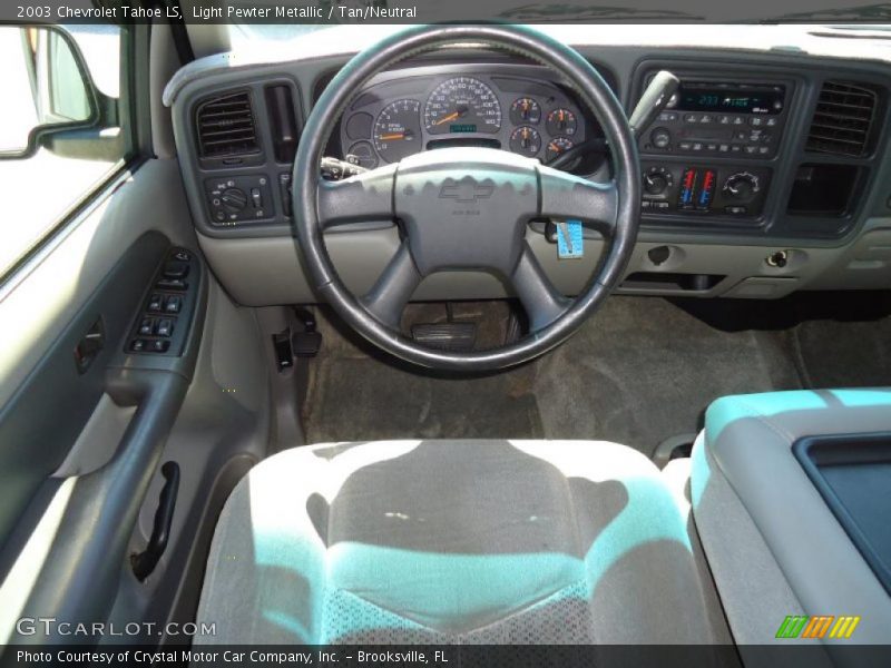 Light Pewter Metallic / Tan/Neutral 2003 Chevrolet Tahoe LS