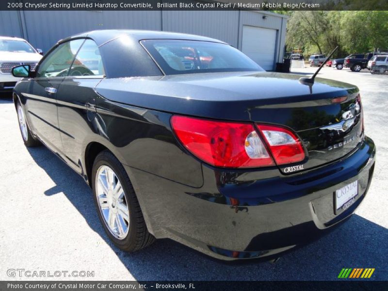 Brilliant Black Crystal Pearl / Medium Pebble Beige/Cream 2008 Chrysler Sebring Limited Hardtop Convertible