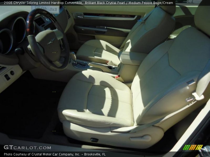 Brilliant Black Crystal Pearl / Medium Pebble Beige/Cream 2008 Chrysler Sebring Limited Hardtop Convertible