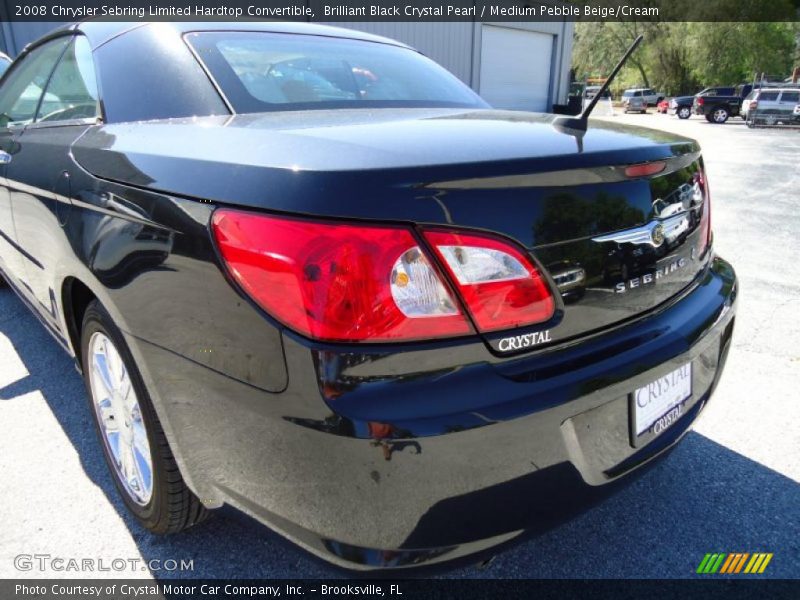 Brilliant Black Crystal Pearl / Medium Pebble Beige/Cream 2008 Chrysler Sebring Limited Hardtop Convertible