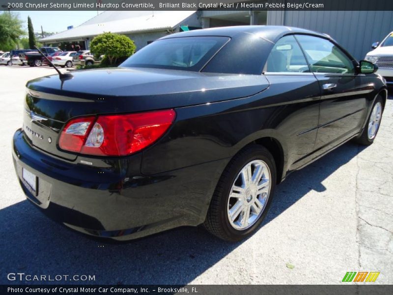 Brilliant Black Crystal Pearl / Medium Pebble Beige/Cream 2008 Chrysler Sebring Limited Hardtop Convertible