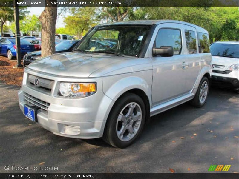 Alabaster Silver Metallic / Black/Titanium 2007 Honda Element SC