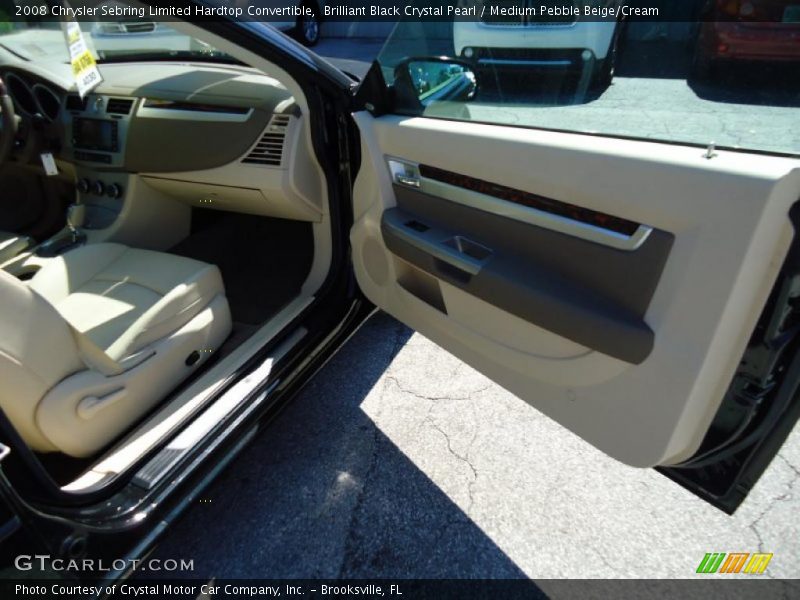 Brilliant Black Crystal Pearl / Medium Pebble Beige/Cream 2008 Chrysler Sebring Limited Hardtop Convertible
