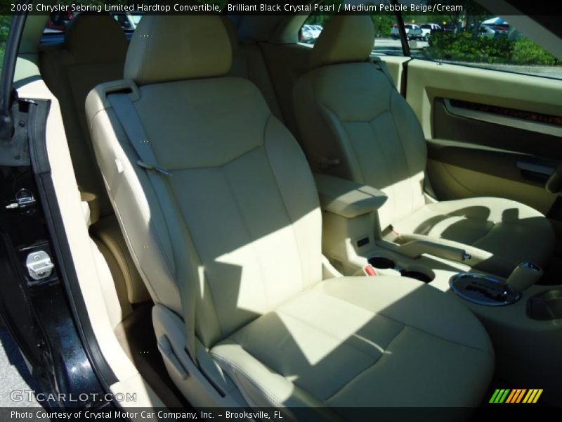 Brilliant Black Crystal Pearl / Medium Pebble Beige/Cream 2008 Chrysler Sebring Limited Hardtop Convertible