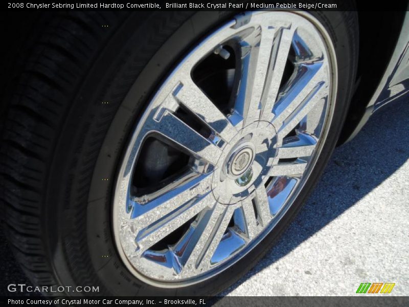 Brilliant Black Crystal Pearl / Medium Pebble Beige/Cream 2008 Chrysler Sebring Limited Hardtop Convertible