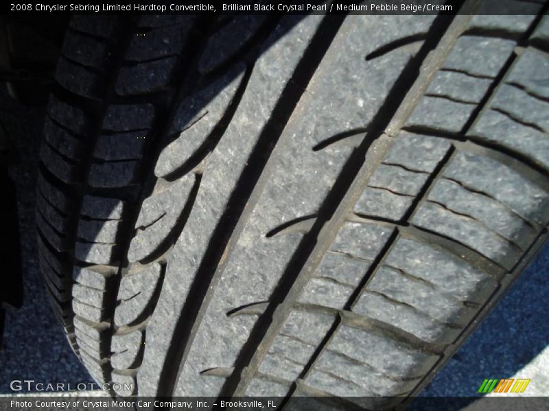 Brilliant Black Crystal Pearl / Medium Pebble Beige/Cream 2008 Chrysler Sebring Limited Hardtop Convertible
