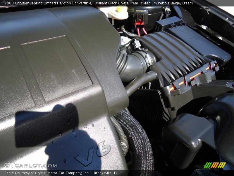 Brilliant Black Crystal Pearl / Medium Pebble Beige/Cream 2008 Chrysler Sebring Limited Hardtop Convertible