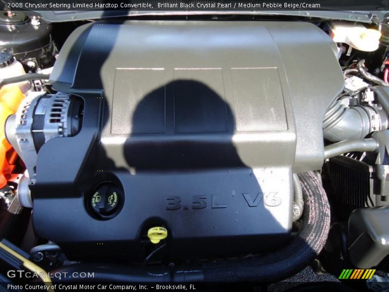 Brilliant Black Crystal Pearl / Medium Pebble Beige/Cream 2008 Chrysler Sebring Limited Hardtop Convertible
