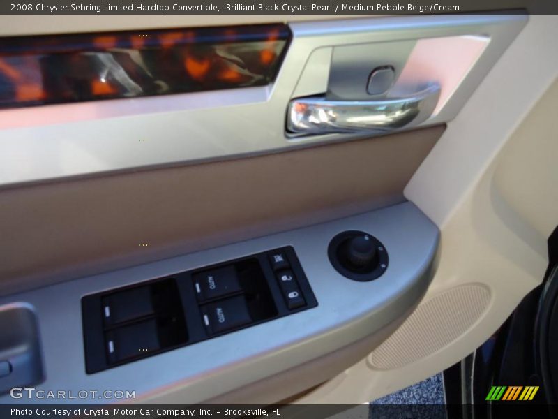 Brilliant Black Crystal Pearl / Medium Pebble Beige/Cream 2008 Chrysler Sebring Limited Hardtop Convertible