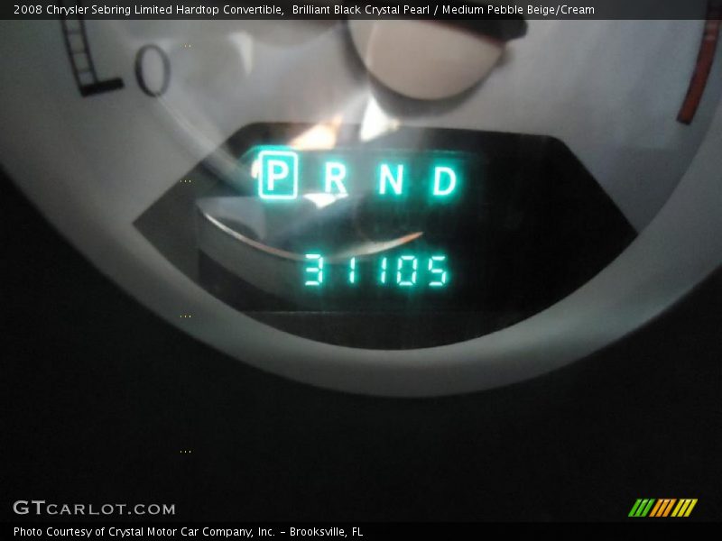Brilliant Black Crystal Pearl / Medium Pebble Beige/Cream 2008 Chrysler Sebring Limited Hardtop Convertible