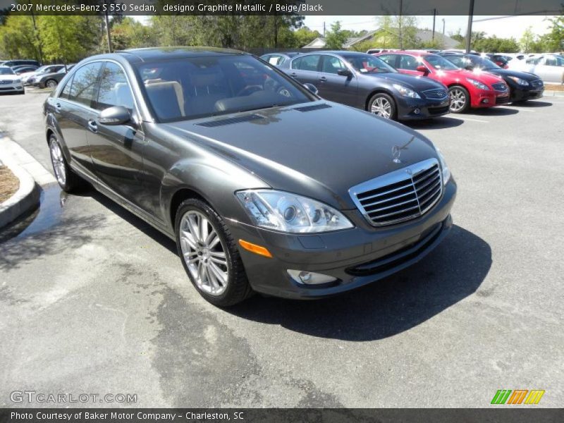 designo Graphite Metallic / Beige/Black 2007 Mercedes-Benz S 550 Sedan