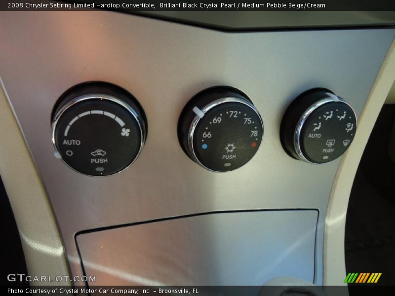 Brilliant Black Crystal Pearl / Medium Pebble Beige/Cream 2008 Chrysler Sebring Limited Hardtop Convertible