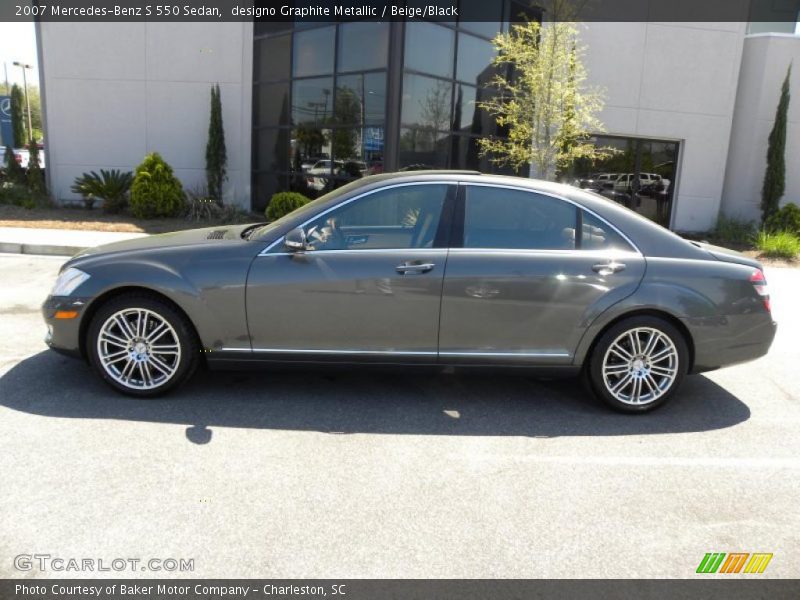 designo Graphite Metallic / Beige/Black 2007 Mercedes-Benz S 550 Sedan