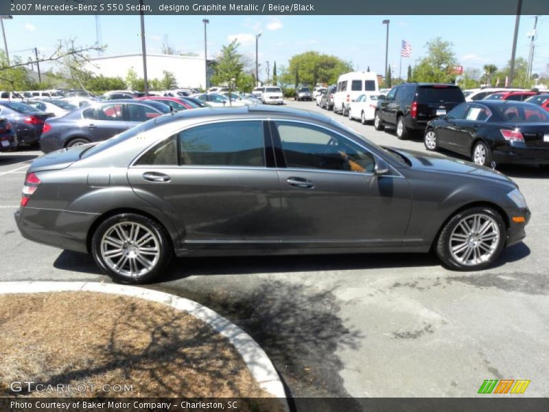 designo Graphite Metallic / Beige/Black 2007 Mercedes-Benz S 550 Sedan