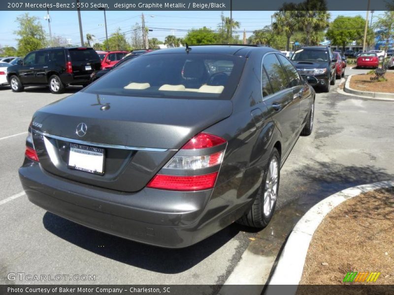 designo Graphite Metallic / Beige/Black 2007 Mercedes-Benz S 550 Sedan