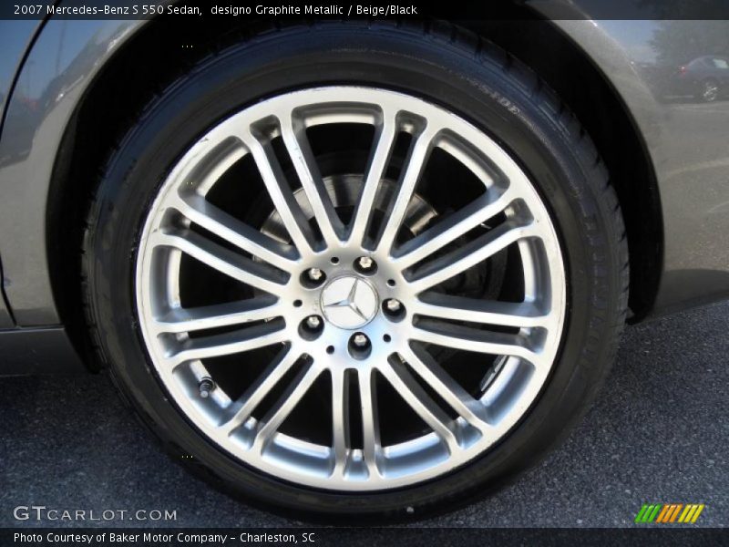 designo Graphite Metallic / Beige/Black 2007 Mercedes-Benz S 550 Sedan
