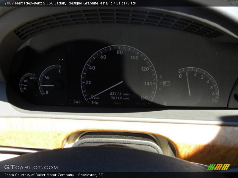 designo Graphite Metallic / Beige/Black 2007 Mercedes-Benz S 550 Sedan