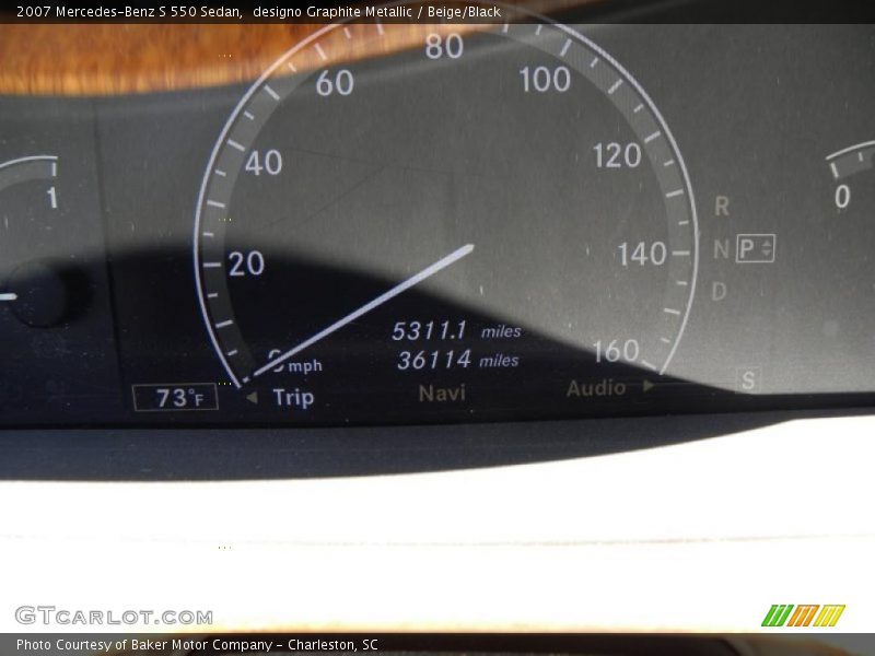 designo Graphite Metallic / Beige/Black 2007 Mercedes-Benz S 550 Sedan