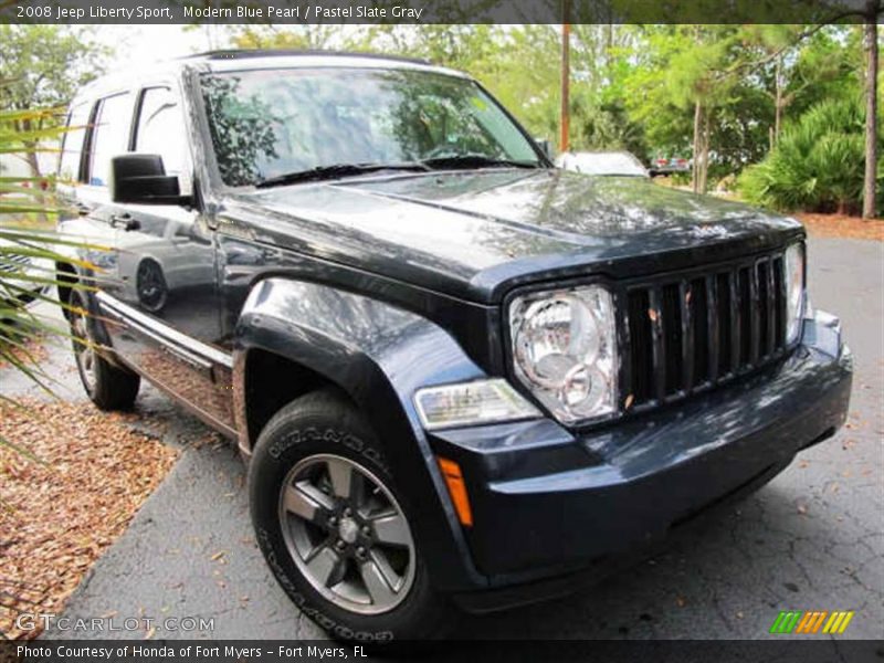Modern Blue Pearl / Pastel Slate Gray 2008 Jeep Liberty Sport