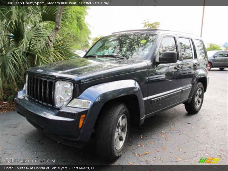 Modern Blue Pearl / Pastel Slate Gray 2008 Jeep Liberty Sport