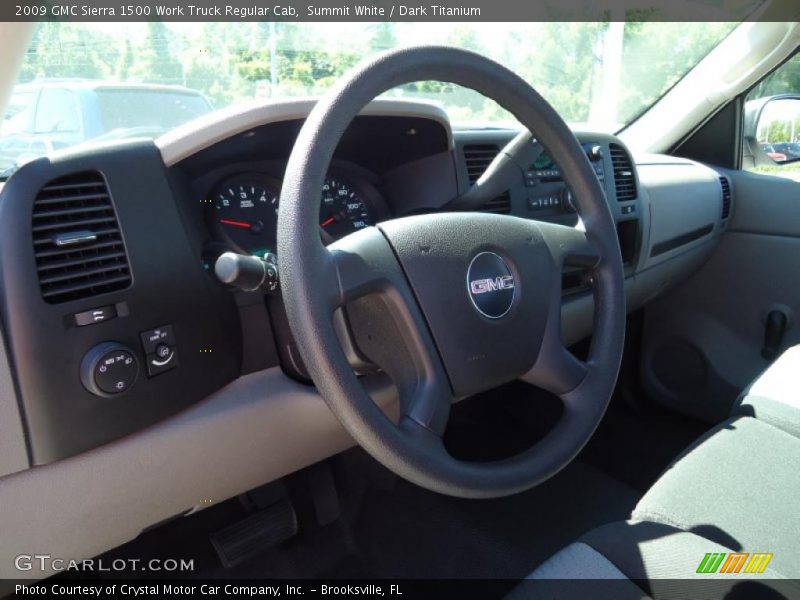 Summit White / Dark Titanium 2009 GMC Sierra 1500 Work Truck Regular Cab
