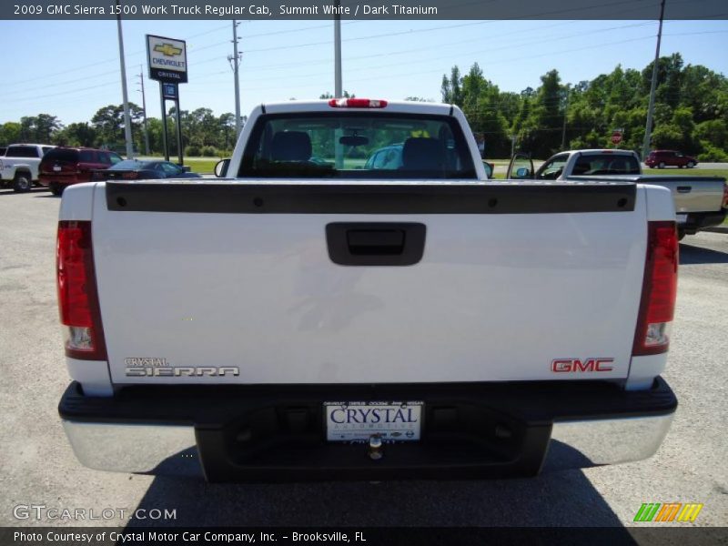 Summit White / Dark Titanium 2009 GMC Sierra 1500 Work Truck Regular Cab