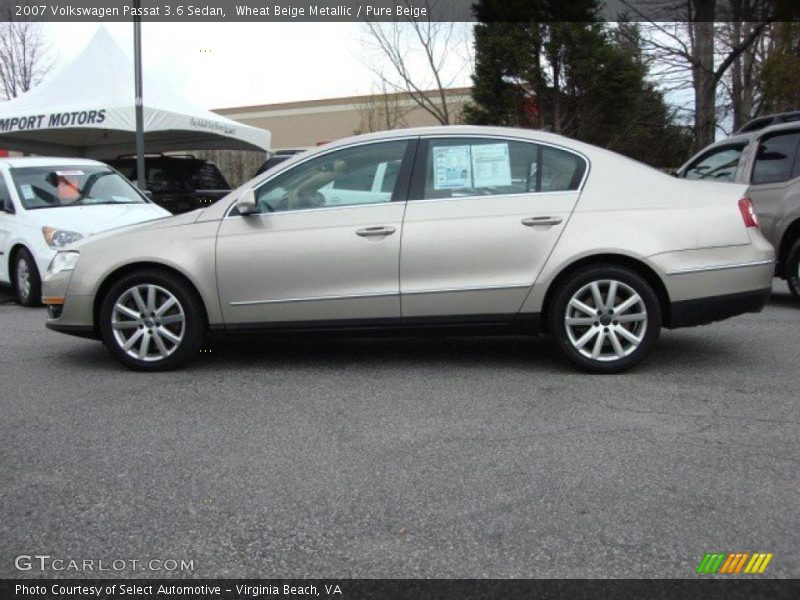Wheat Beige Metallic / Pure Beige 2007 Volkswagen Passat 3.6 Sedan