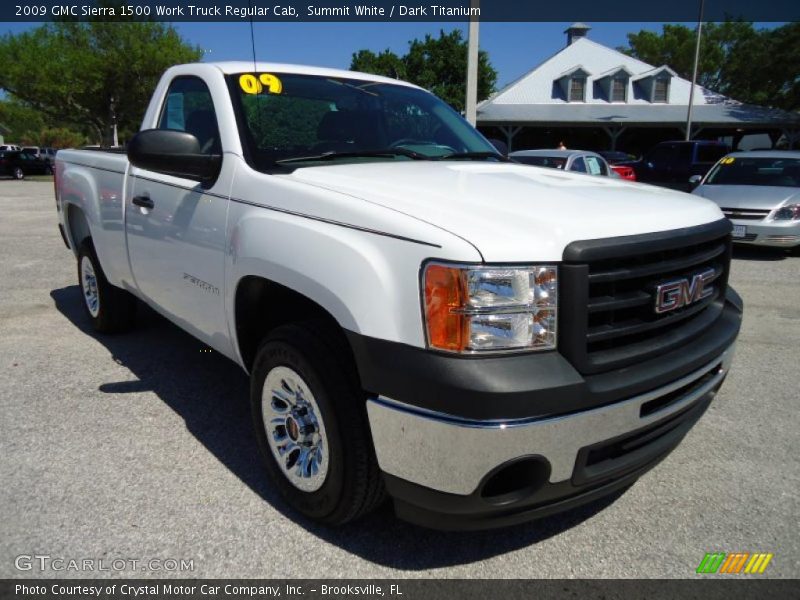 Front 3/4 View of 2009 Sierra 1500 Work Truck Regular Cab