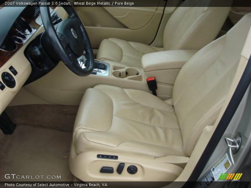 Wheat Beige Metallic / Pure Beige 2007 Volkswagen Passat 3.6 Sedan