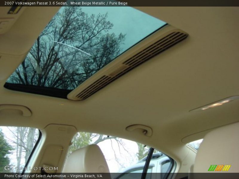 Wheat Beige Metallic / Pure Beige 2007 Volkswagen Passat 3.6 Sedan