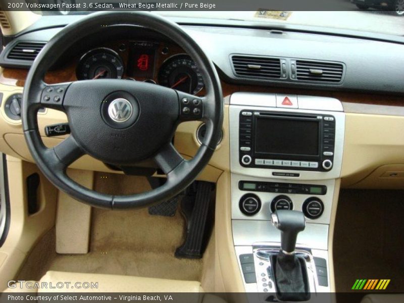 Wheat Beige Metallic / Pure Beige 2007 Volkswagen Passat 3.6 Sedan