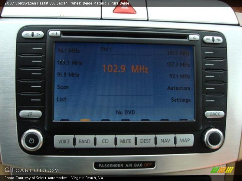 Wheat Beige Metallic / Pure Beige 2007 Volkswagen Passat 3.6 Sedan