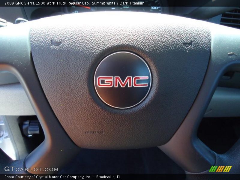 Summit White / Dark Titanium 2009 GMC Sierra 1500 Work Truck Regular Cab