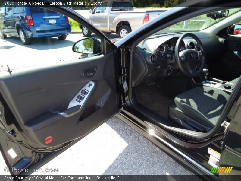 Carbon Black Metallic / Ebony 2010 Pontiac G6 Sedan