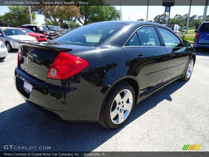 Carbon Black Metallic / Ebony 2010 Pontiac G6 Sedan