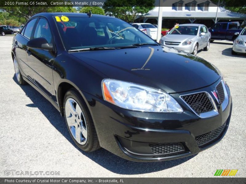 Carbon Black Metallic / Ebony 2010 Pontiac G6 Sedan