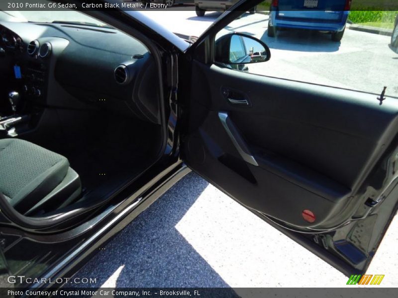 Carbon Black Metallic / Ebony 2010 Pontiac G6 Sedan