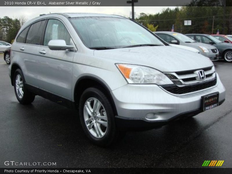 Alabaster Silver Metallic / Gray 2010 Honda CR-V EX-L