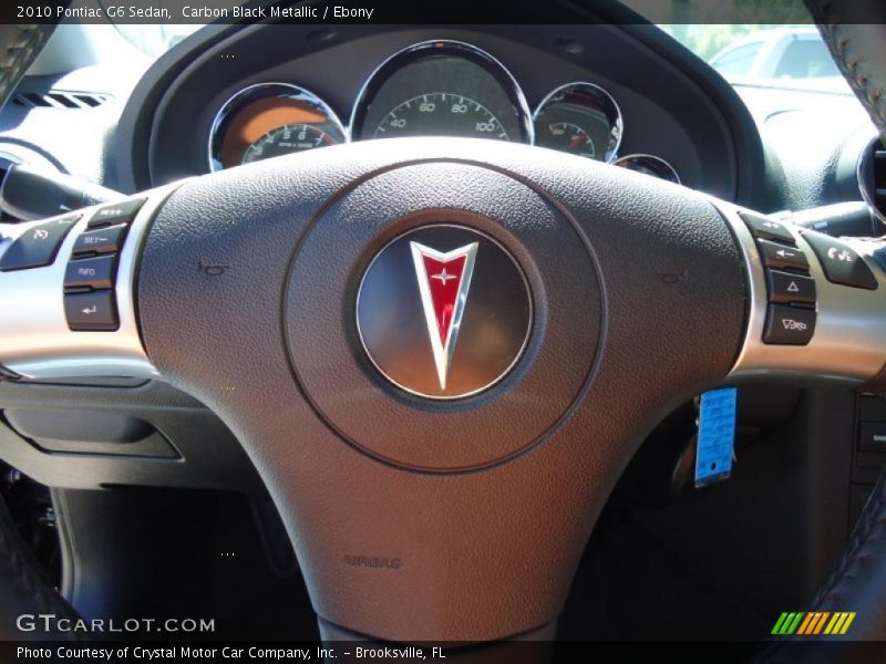 Carbon Black Metallic / Ebony 2010 Pontiac G6 Sedan