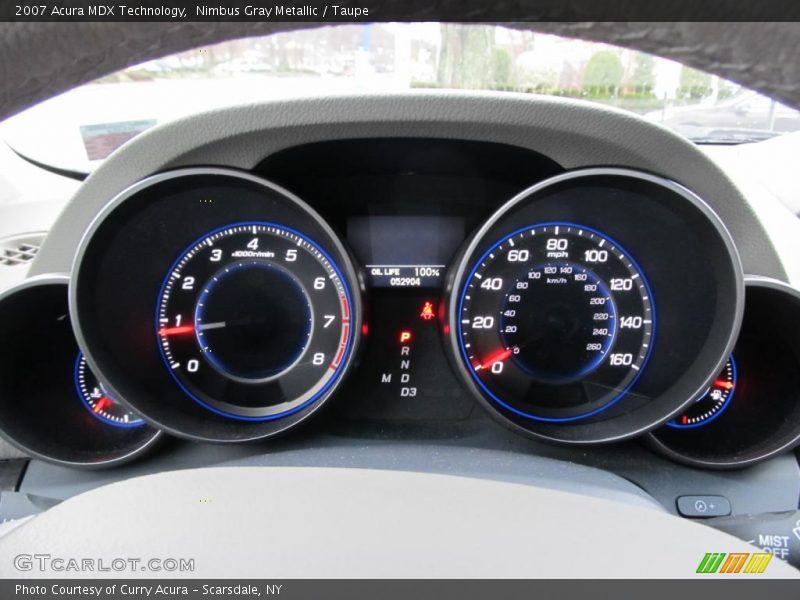 Nimbus Gray Metallic / Taupe 2007 Acura MDX Technology