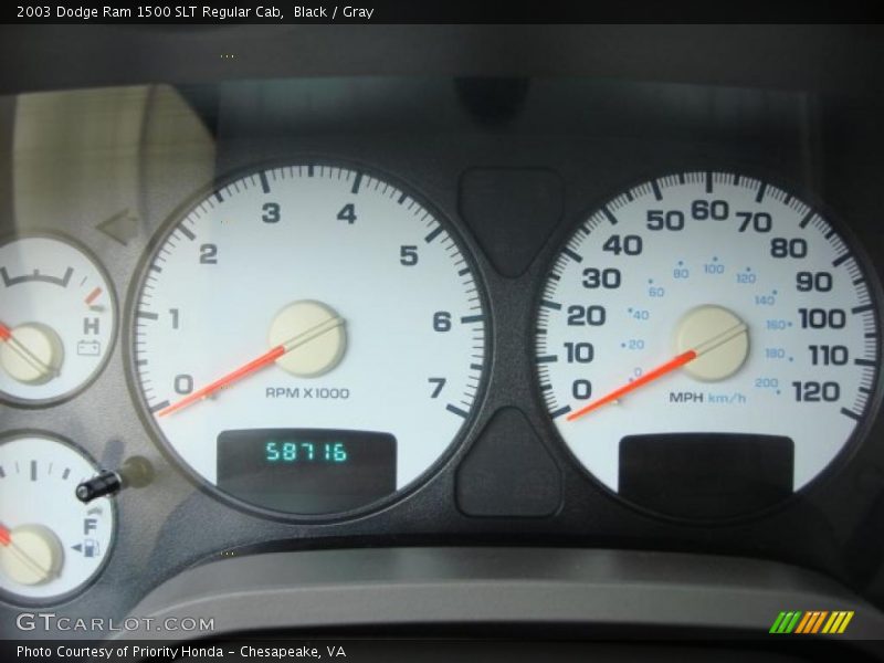 Black / Gray 2003 Dodge Ram 1500 SLT Regular Cab